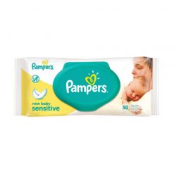 دستمال مرطوب کودک پمپرز مدل Sensitive بسته ۵۰ عددی